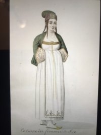 Φορεσιά γυναικών της Χίου (1808 - 1826) πηγή : New York Public Library Digital collections